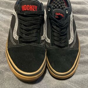 LIMITED EDITION Vans Black and Red Hockey Sneakers